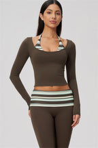 The Enliven Long Sleeve T-shirt Capri Leggings 2-Piece Set