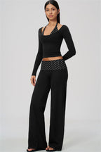 The Enliven Long Sleeve T-shirt Straight Leg Pants 2-Piece Set
