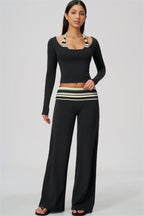 The Enliven Long Sleeve T-shirt Straight Leg Pants 2-Piece Set