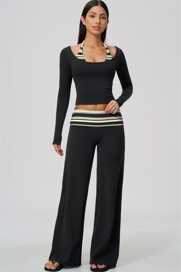 The Enliven Long Sleeve T-shirt Straight Leg Pants 2-Piece Set
