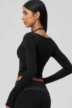 The Enliven Long Sleeve T-shirt Capri Leggings 2-Piece Set