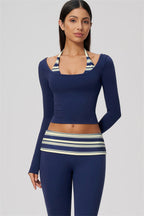 The Enliven Long Sleeve T-shirt Capri Leggings 2-Piece Set
