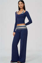 The Enliven Long Sleeve T-shirt Straight Leg Pants 2-Piece Set