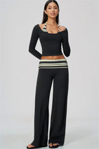 The Enliven Long Sleeve T-shirt Straight Leg Pants 2-Piece Set