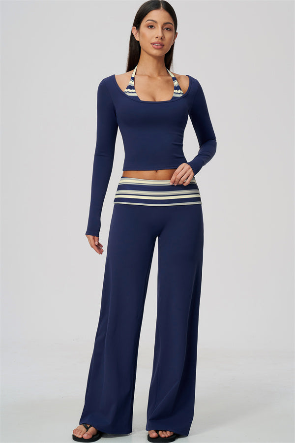 The Enliven Long Sleeve T-shirt Straight Leg Pants 2-Piece Set