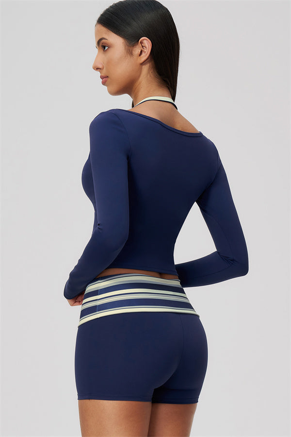 The Enliven Long Sleeve T-shirt Shorts 2-Piece Set