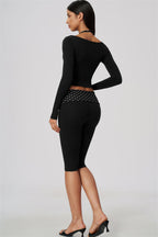 The Enliven Long Sleeve T-shirt Capri Leggings 2-Piece Set