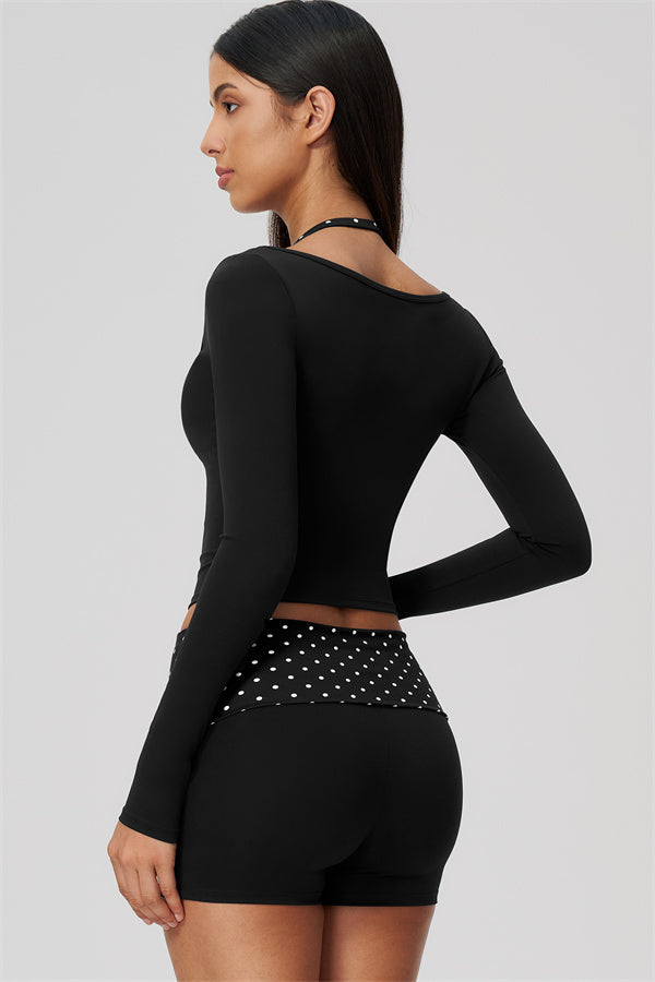 The Enliven Long Sleeve T-shirt Shorts 2-Piece Set
