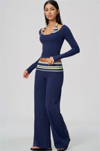 The Enliven Long Sleeve T-shirt Straight Leg Pants 2-Piece Set