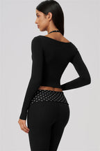 The Enliven Long Sleeve T-shirt Capri Leggings 2-Piece Set