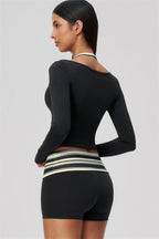The Enliven Long Sleeve T-shirt Shorts 2-Piece Set
