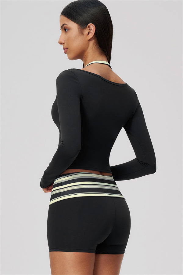 The Enliven Long Sleeve T-shirt Shorts 2-Piece Set