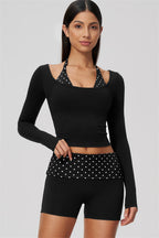 The Enliven Long Sleeve T-shirt Shorts 2-Piece Set