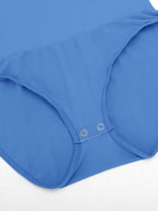 Wholesale Seamless Crew Neck Long Sleeve Tummy Control Snap Crotch Briefs Bodysuit SPU