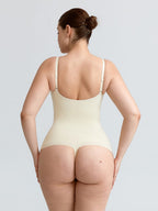 Wholesale Seamless V Neck Ruched Bust Tummy Control Thong Shaping Bodysuit SPU
