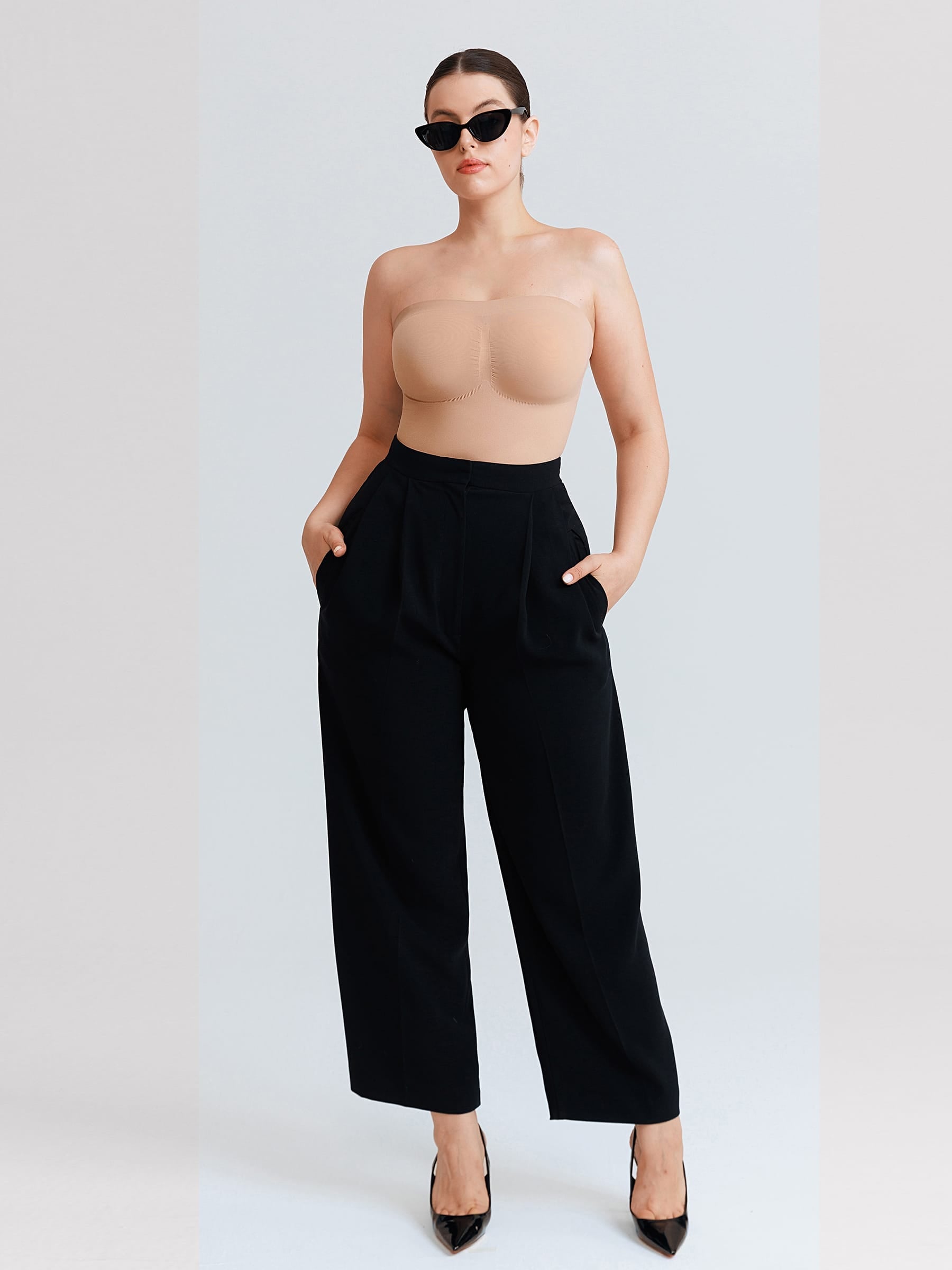 Wholesale Seamless Buttery Soft Strapless Tummy Control  Thong Bodysuit SPU