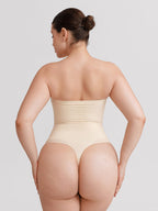 Wholesale Seamless Buttery Soft Strapless Tummy Control  Thong Bodysuit SPU