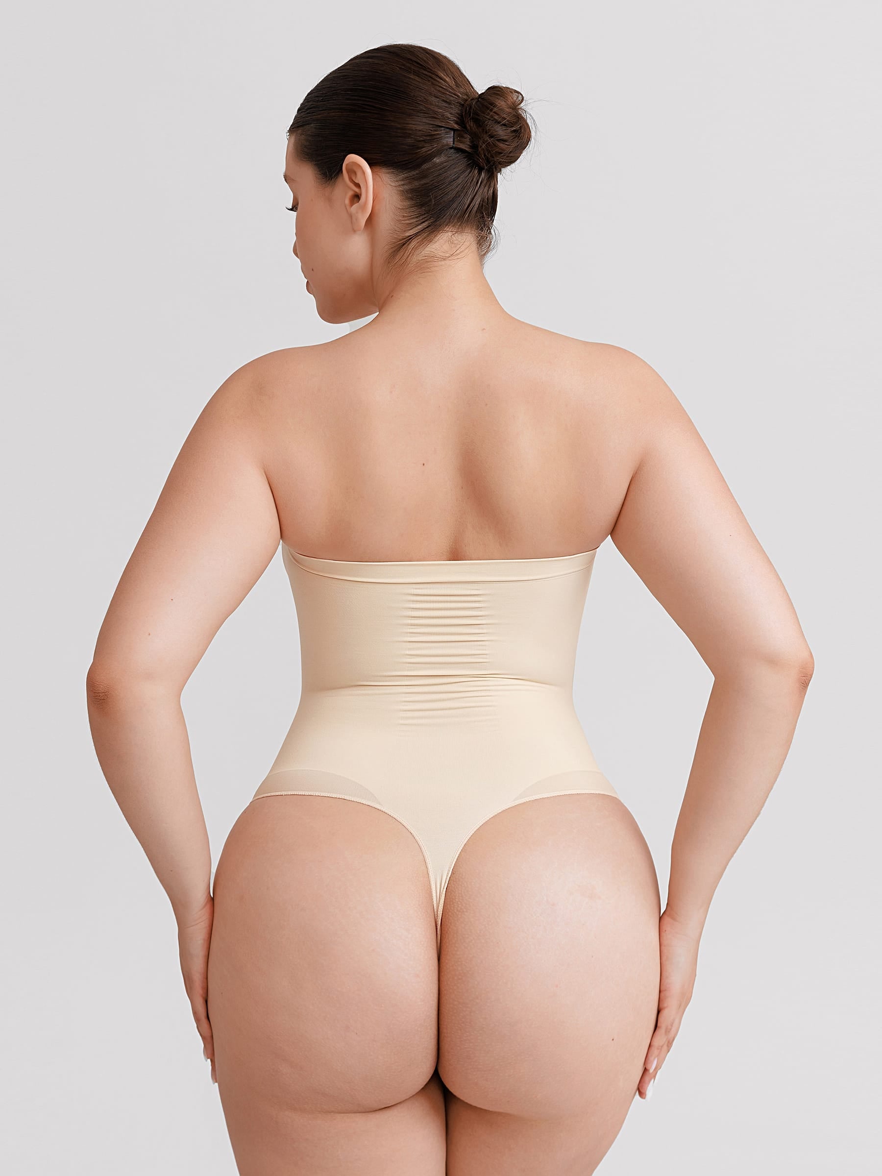 Wholesale Seamless Buttery Soft Strapless Tummy Control  Thong Bodysuit SPU