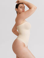 Wholesale Seamless Buttery Soft Strapless Tummy Control  Thong Bodysuit SPU