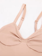 Wholesale Seamless V Neck Ruched Bust Tummy Control Thong Shaping Bodysuit SPU