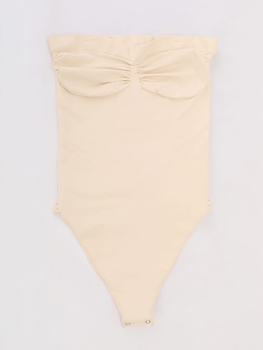 Wholesale Seamless Buttery Soft Strapless Tummy Control  Thong Bodysuit SPU
