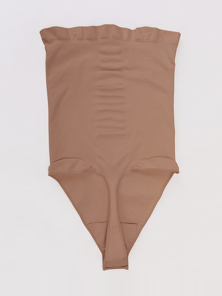 Wholesale Seamless Buttery Soft Strapless Tummy Control  Thong Bodysuit SPU