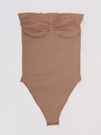 Wholesale Seamless Buttery Soft Strapless Tummy Control  Thong Bodysuit SPU