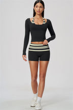 The Enliven Long Sleeve T-shirt Shorts 2-Piece Set