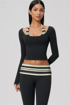 The Enliven Long Sleeve T-shirt Capri Leggings 2-Piece Set