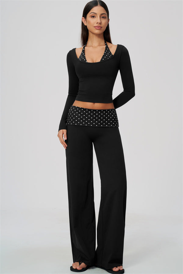 The Enliven Long Sleeve T-shirt Straight Leg Pants 2-Piece Set