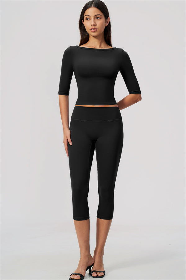 Sway Half Sleeve + Capri Leggings