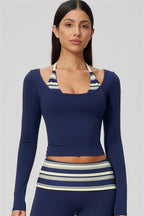 The Enliven Long Sleeve T-shirt Capri Leggings 2-Piece Set
