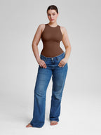 Wholesale 🌿 Eco-friendly Seamless Outer Crew Thong Bodysuit SPU