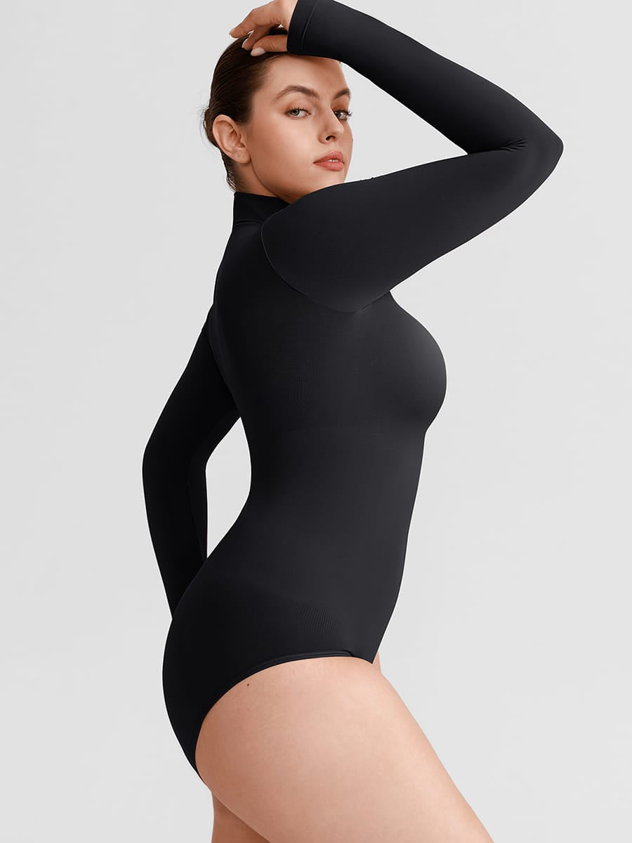Wholesale Butter Soft Seamless Snap Crotch Bodysuit Second Skin Stretch Shapewear SPU