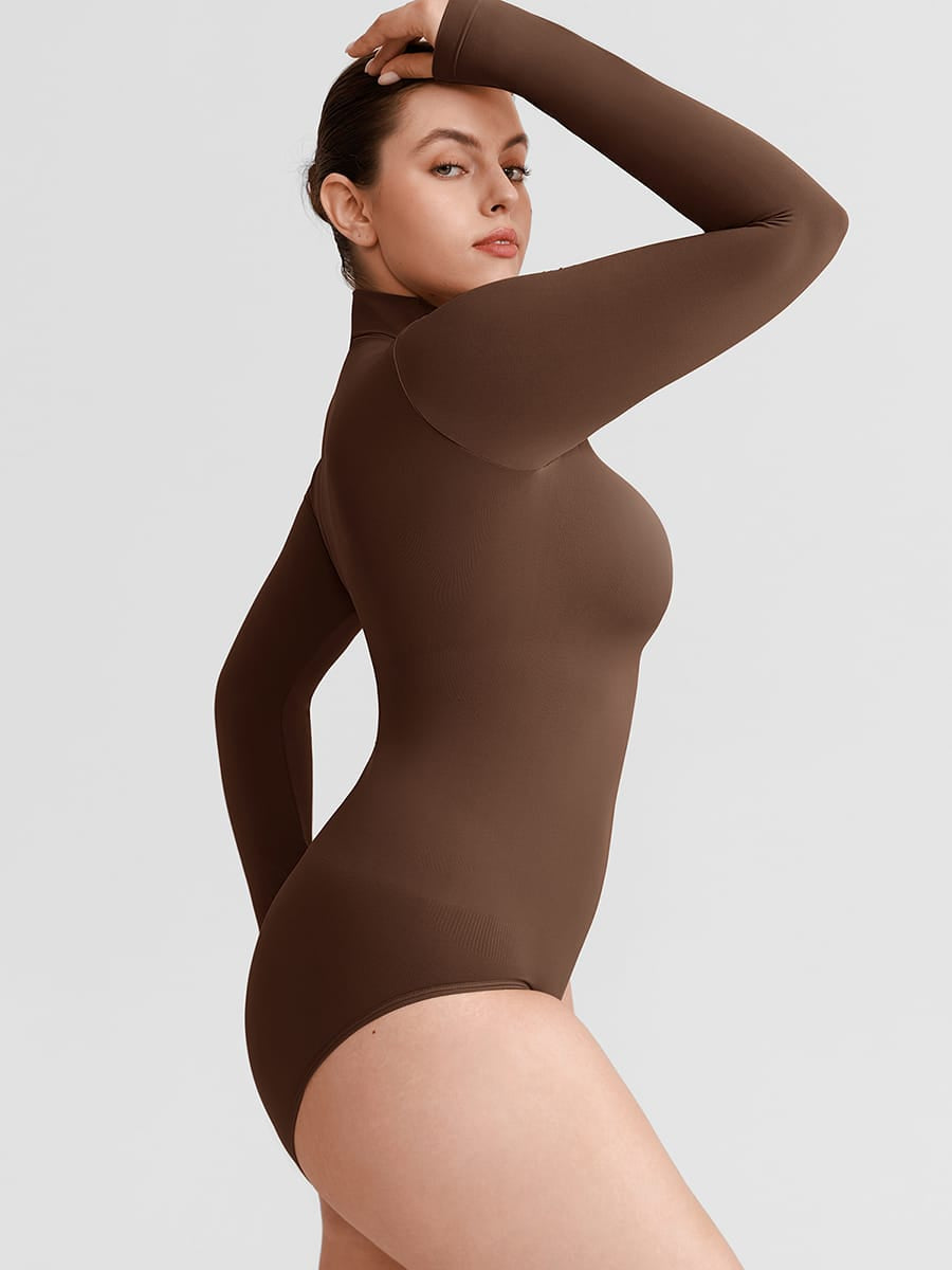 Wholesale Butter Soft Seamless Snap Crotch Bodysuit Second Skin Stretch Shapewear SPU