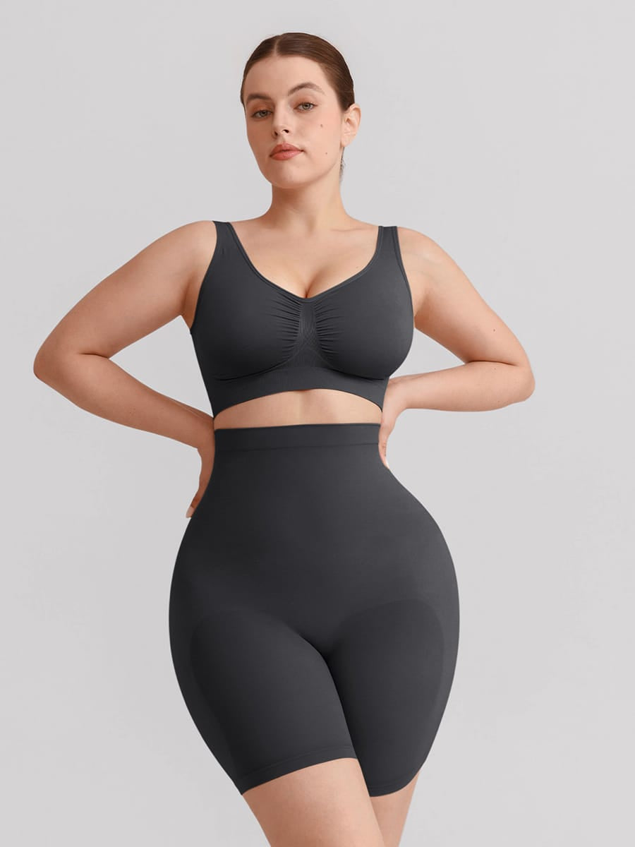 Wholesale Seamless High Waist Boyshort Shapewear Tummy Control Butt Lifting Shorts SPU