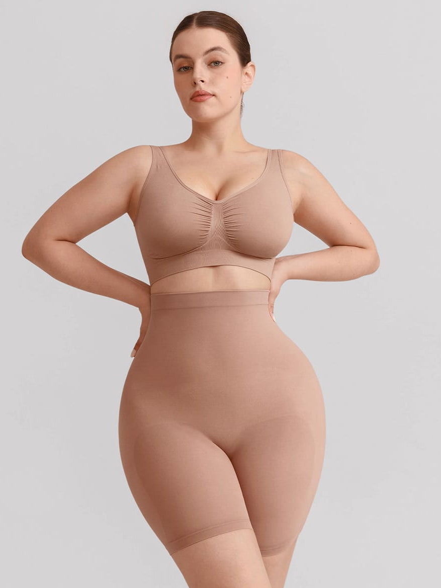 Wholesale Seamless High Waist Boyshort Shapewear Tummy Control Butt Lifting Shorts SPU