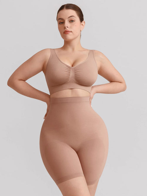 Wholesale Seamless High Waist Boyshort Shapewear Tummy Control Butt Lifting Shorts SPU