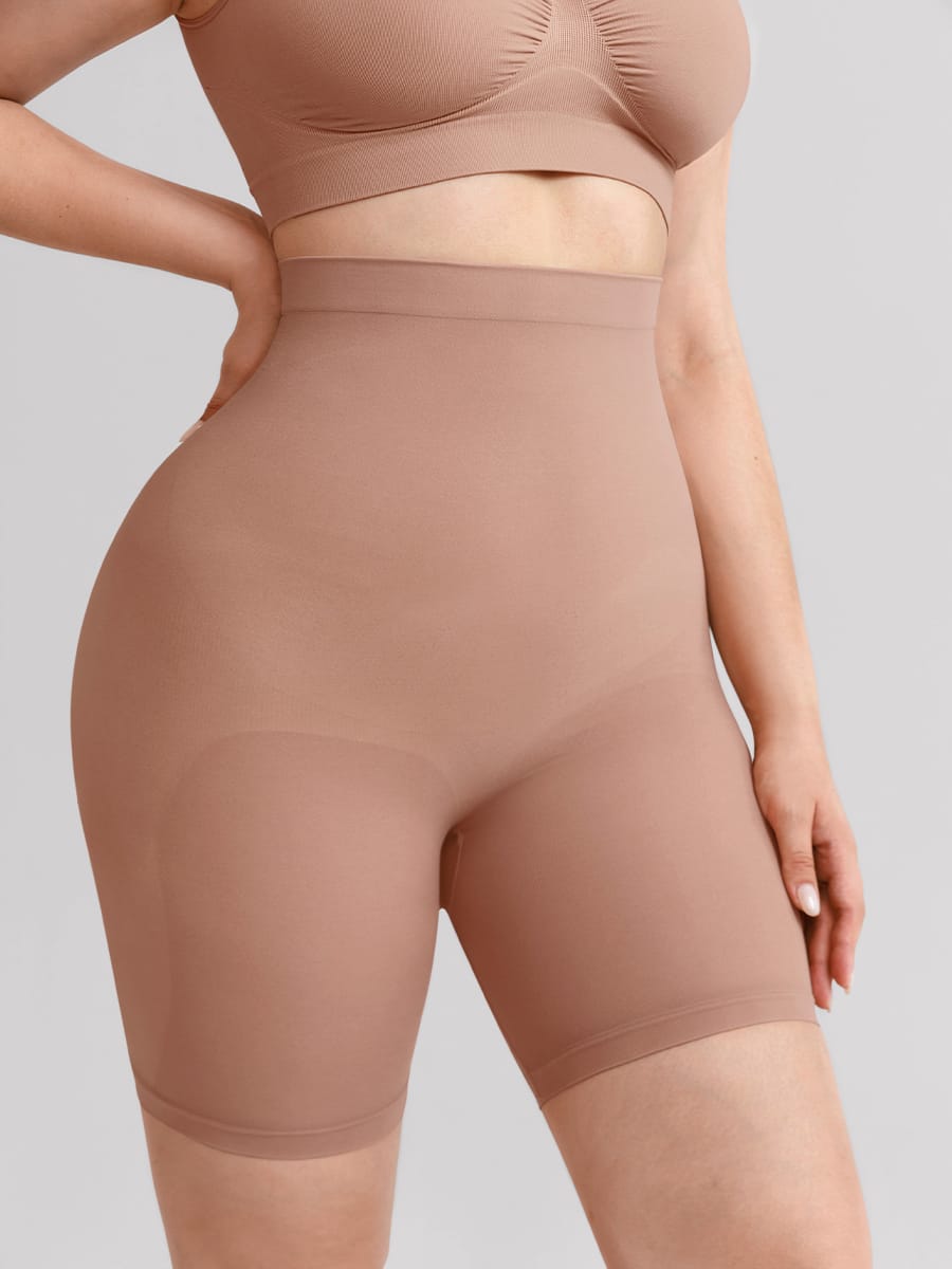 Wholesale Seamless High Waist Boyshort Shapewear Tummy Control Butt Lifting Shorts SPU