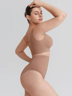 Wholesale Seamless High Waist Tummy Control Briefs Anti Slip Silicone Shaping Panties SPU