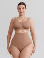 Wholesale Seamless High Waist Tummy Control Briefs Anti Slip Silicone Shaping Panties SPU