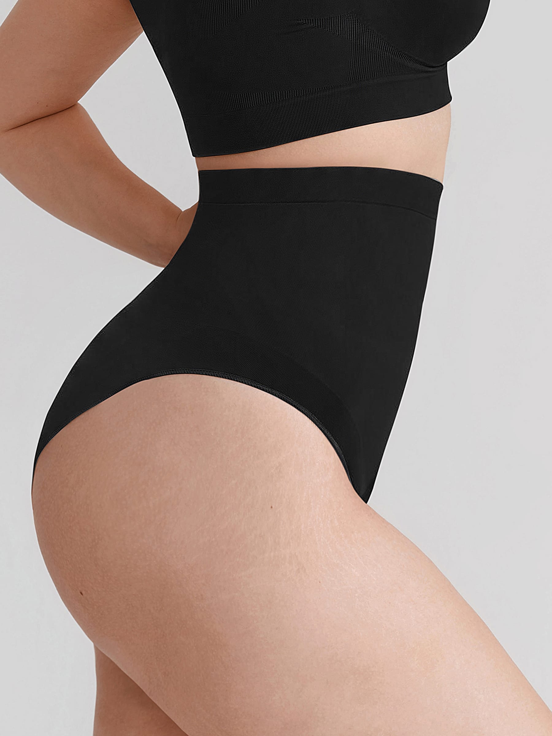 Wholesale Seamless High Waist Tummy Control Briefs Anti Slip Silicone Shaping Panties SPU