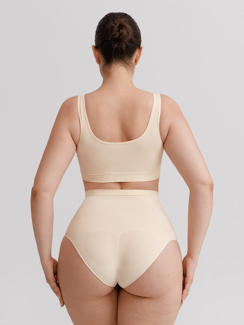 Wholesale Seamless High Waist Tummy Control Briefs Anti Slip Silicone Shaping Panties SPU