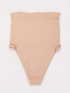 Wholesale High Waist Seamless Tummy Control Thong Shapewear with Anti-Roll Silicone SPU