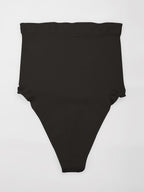 Wholesale High Waist Seamless Tummy Control Thong Shapewear with Anti-Roll Silicone SPU