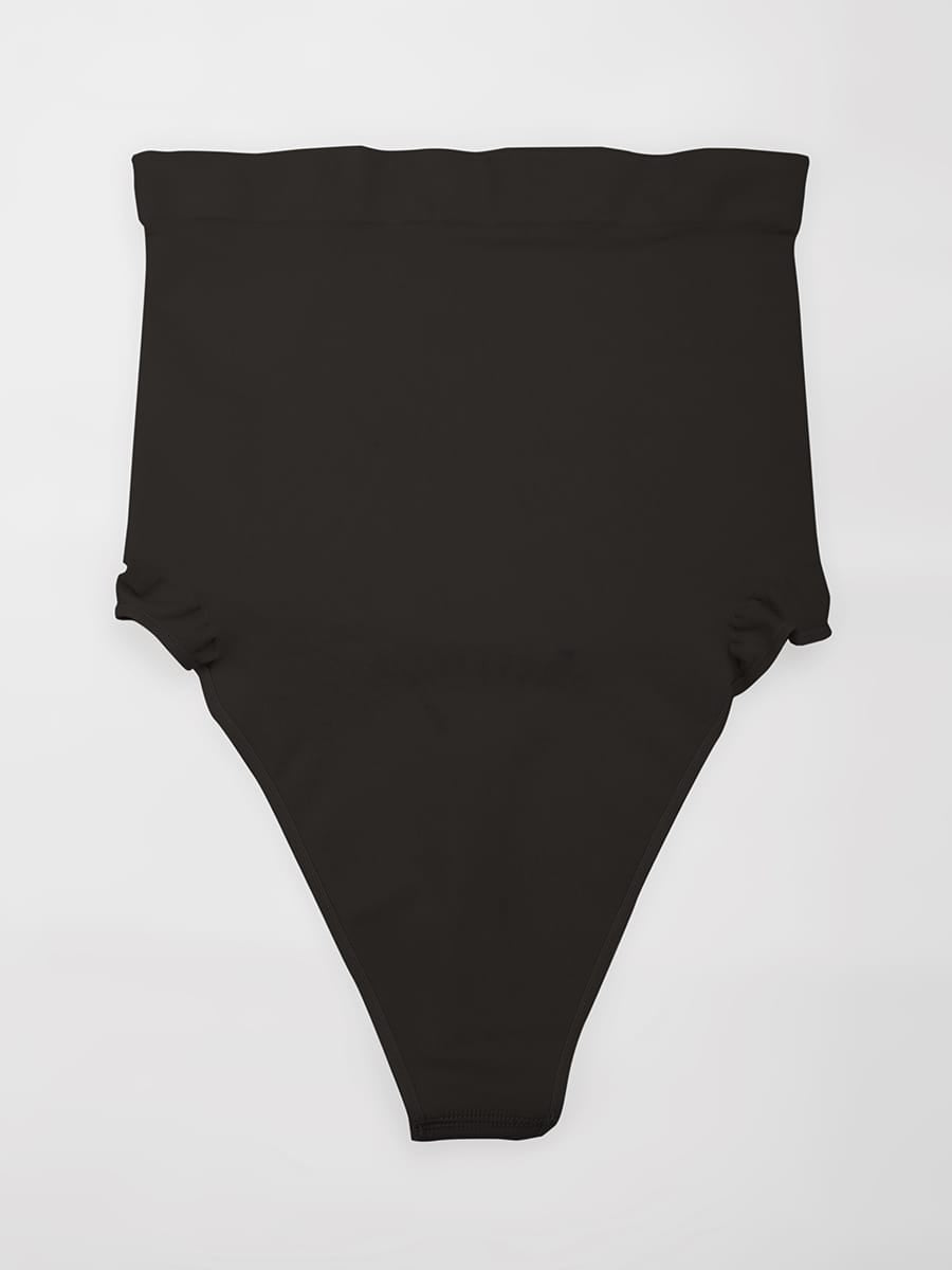 Wholesale High Waist Seamless Tummy Control Thong Shapewear with Anti-Roll Silicone SPU
