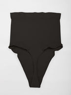 Wholesale High Waist Seamless Tummy Control Thong Shapewear with Anti-Roll Silicone SPU