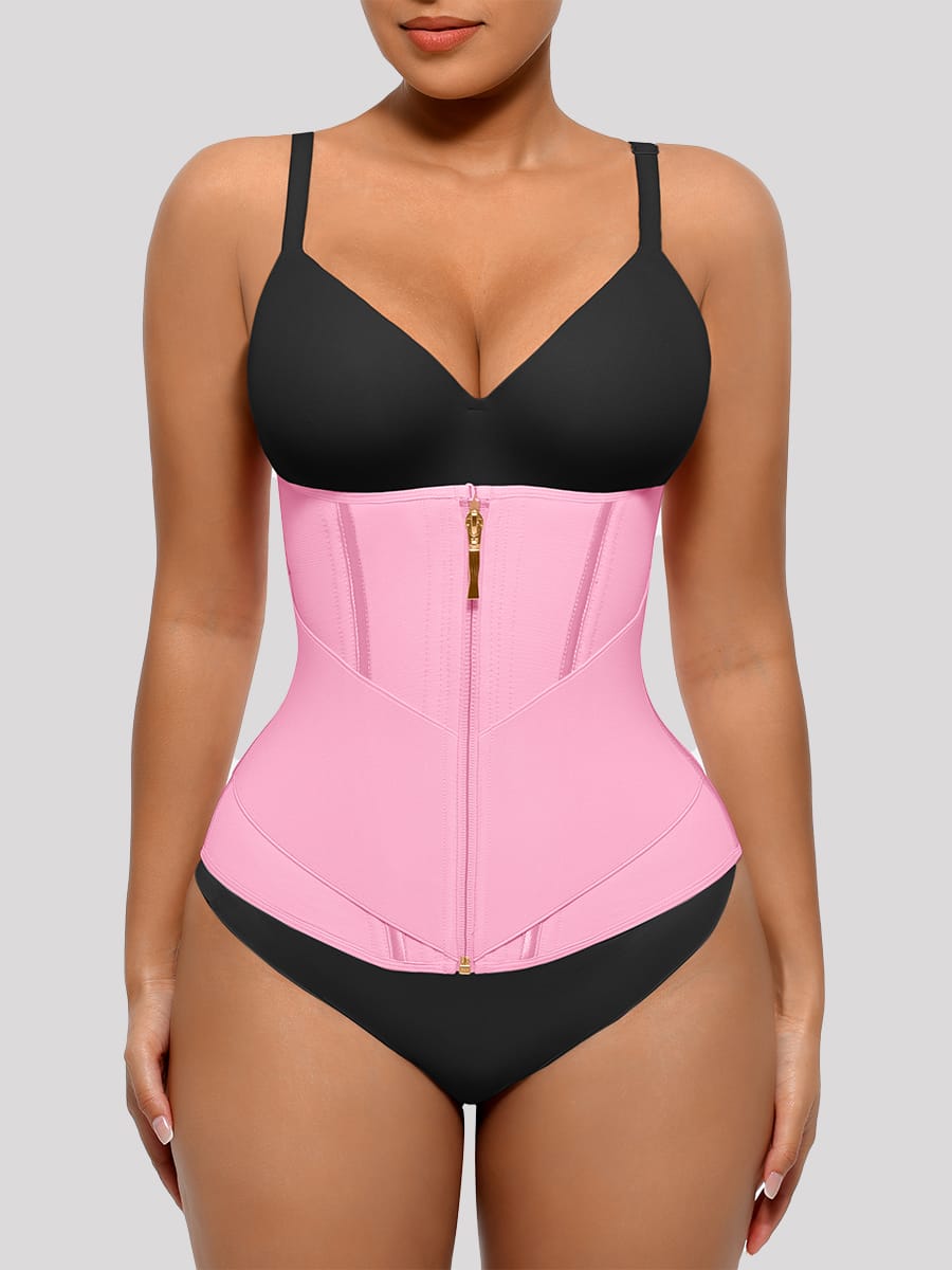Wholesale 11 Steel Bone Waist Trainer Vest with Front Zipper Tummy Control Shapewear SPU